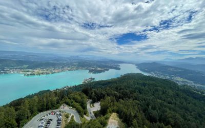 Blick vom Pyramidenkogel zum Wörthersee